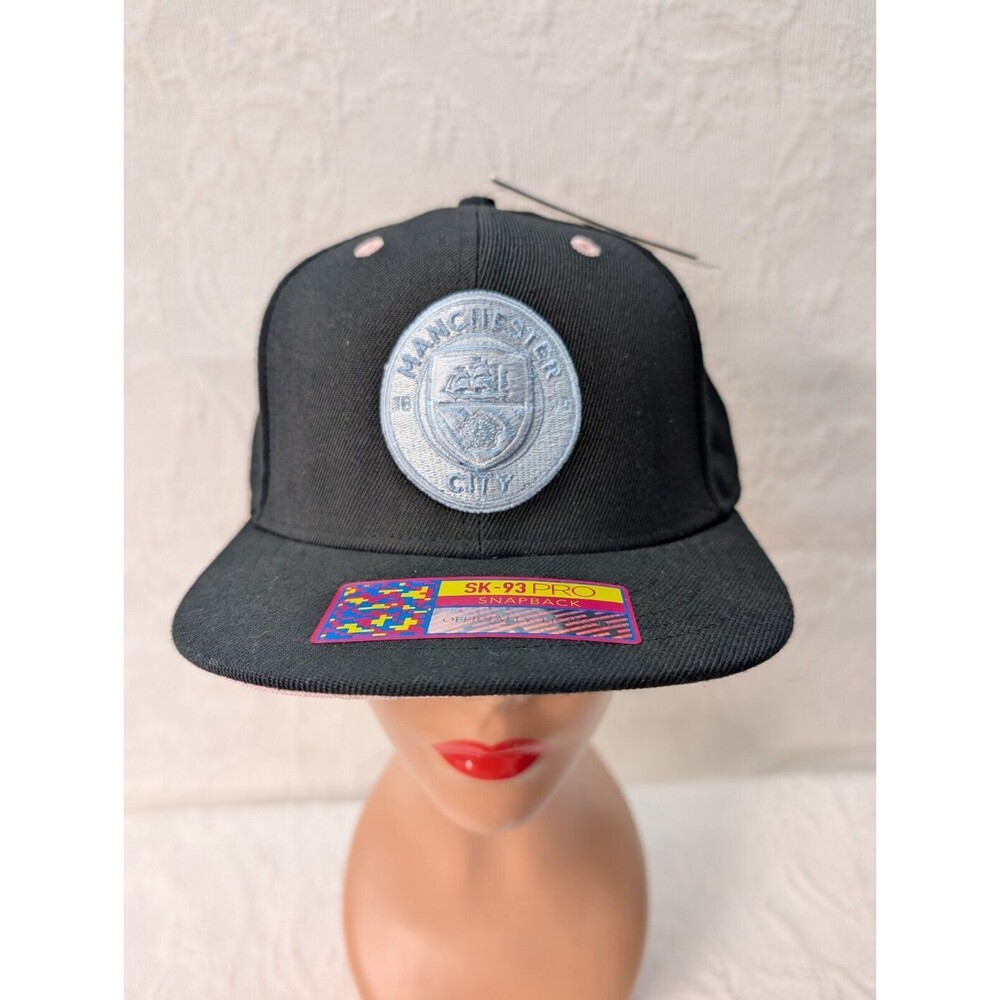 Manchester City FC Ice Cream Flat Brim Snapback Hat Fan Ink Soccer Football MLS